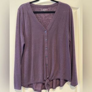 LOFT V-neck button down cardigan
